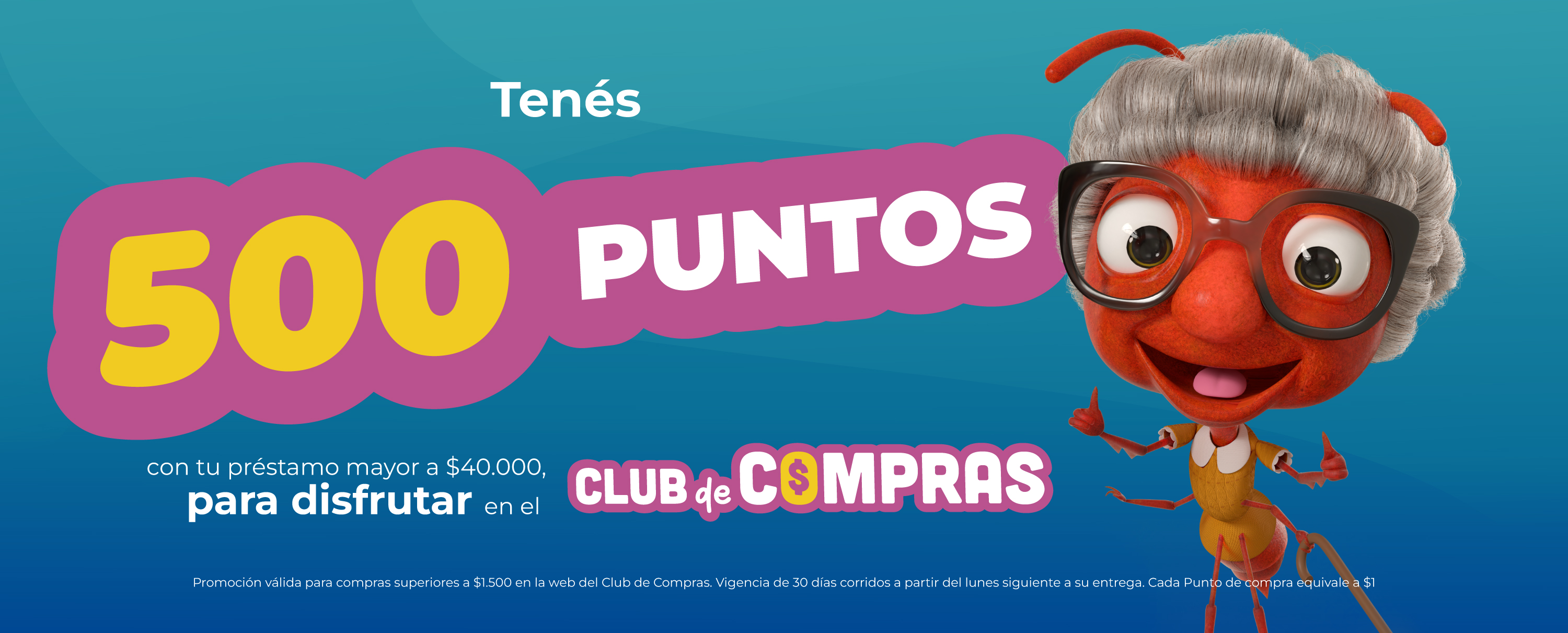 ¡Tenés 500 puntos con el Club de Compras!
